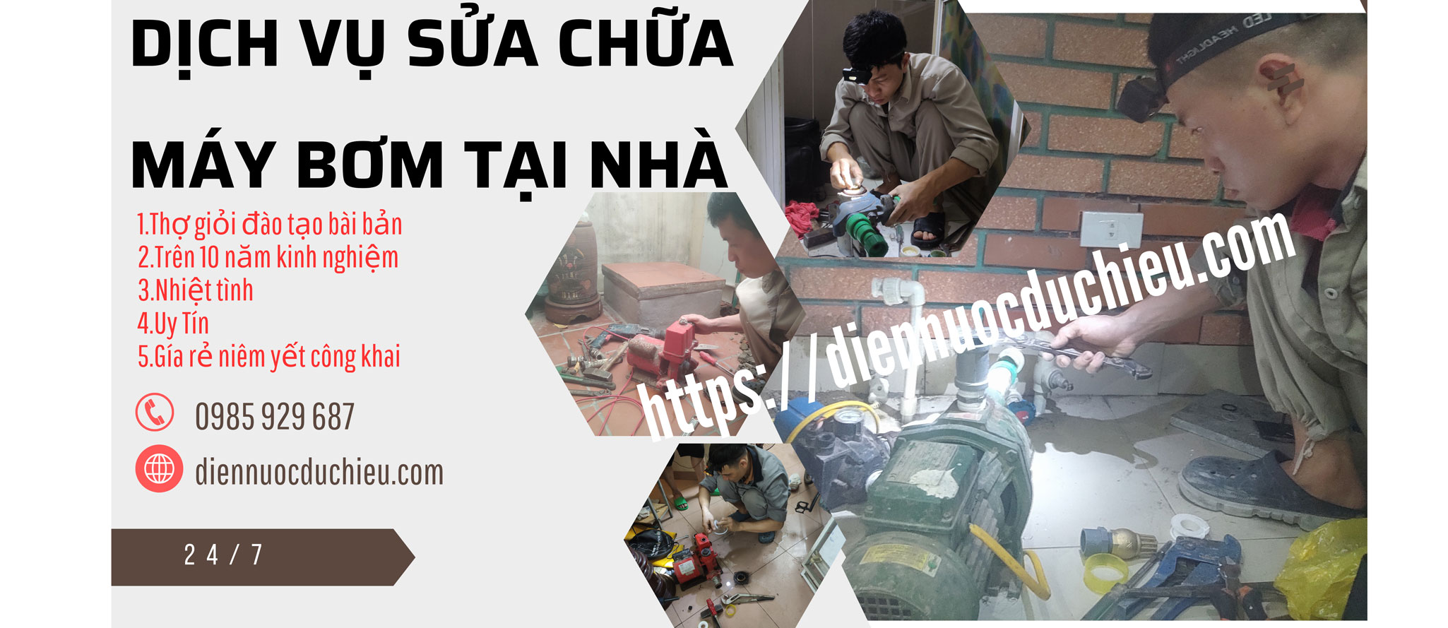 banner sửa máy bơm nước Đức Hiếu